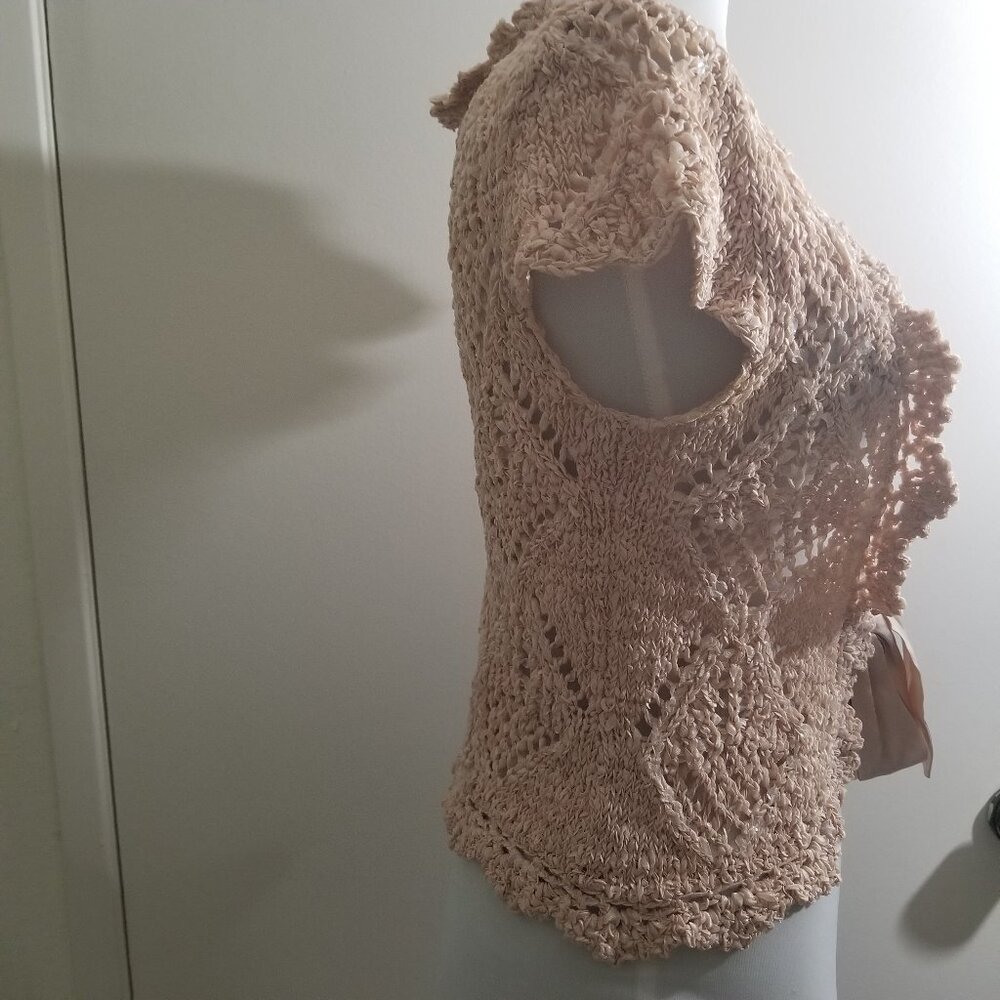 Bebe Brand Top with front bow in pink Size S - Picture 4 of 10